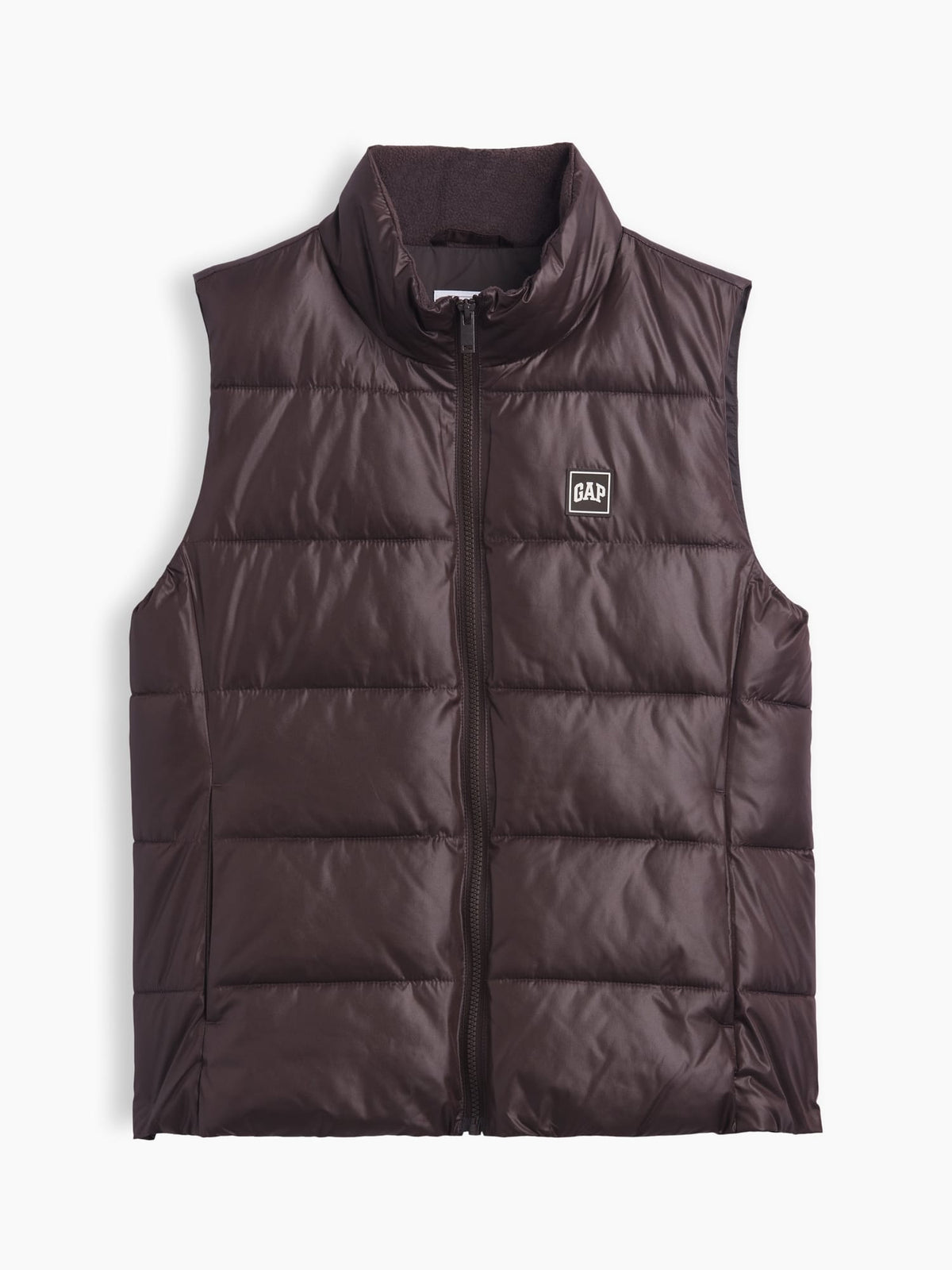 Kahverengi Relaxed Puffer Şişme Yelek