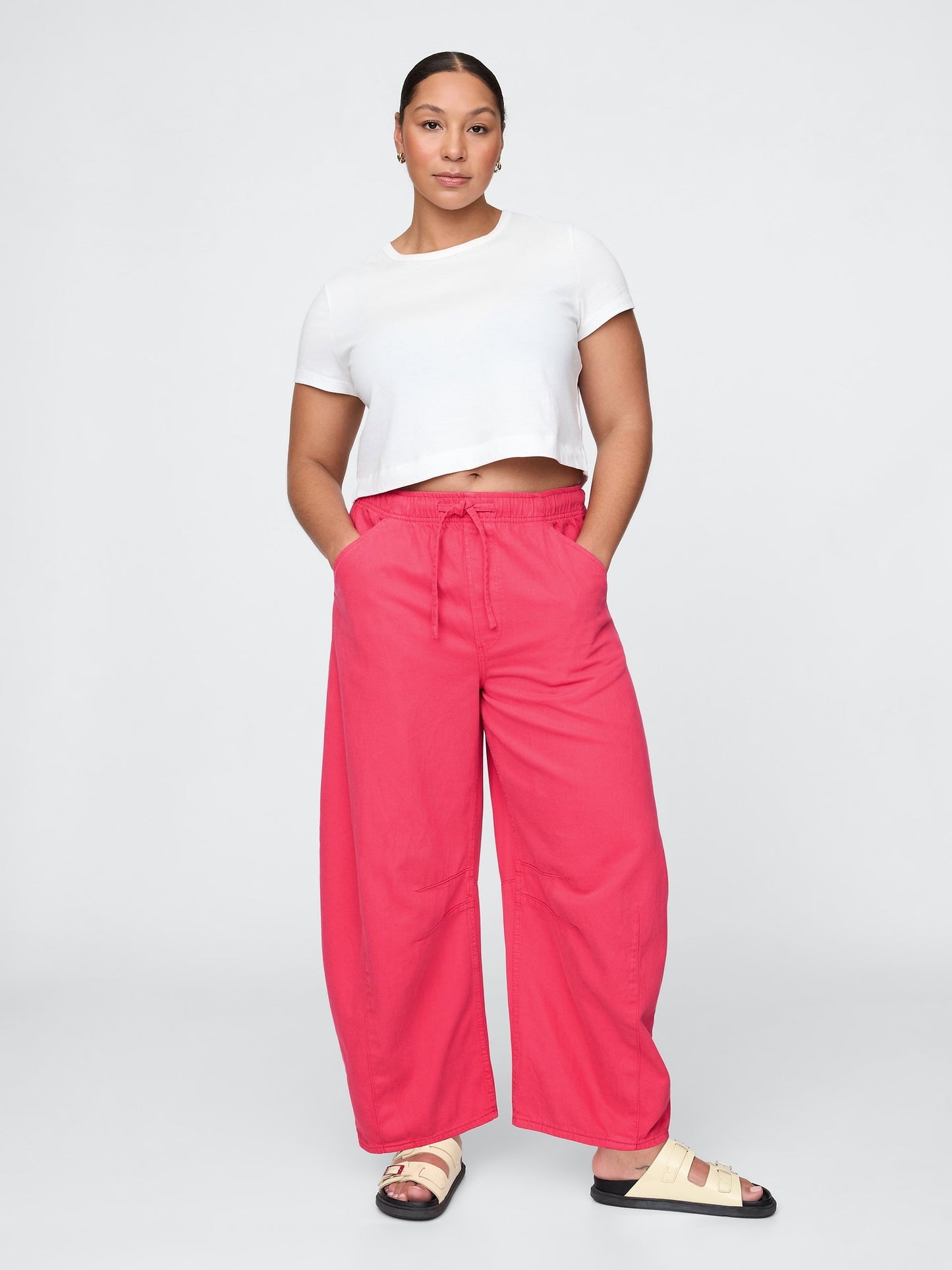 Pembe Mid Rise Ultrasoft Easy Horseshoe Jean Pantolon