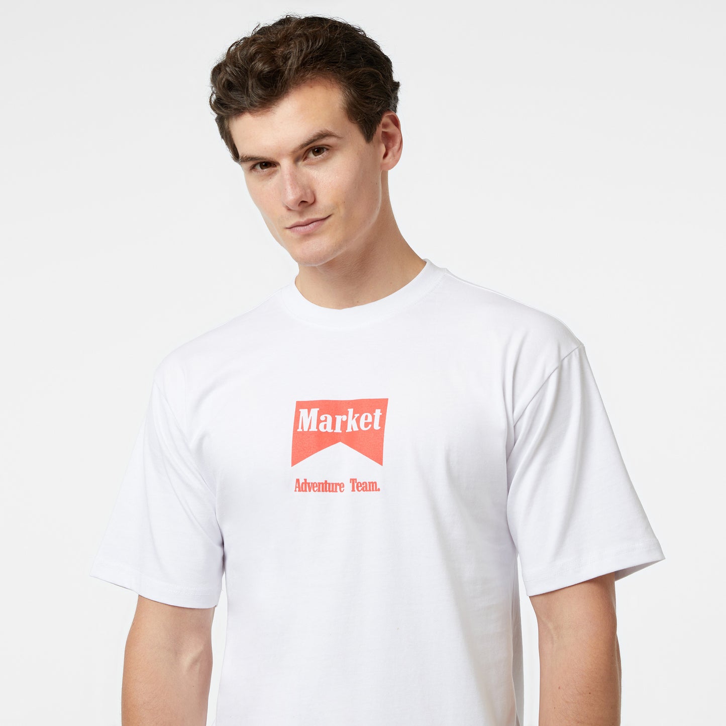 Market Adventure Team Erkek Beyaz T-shirt