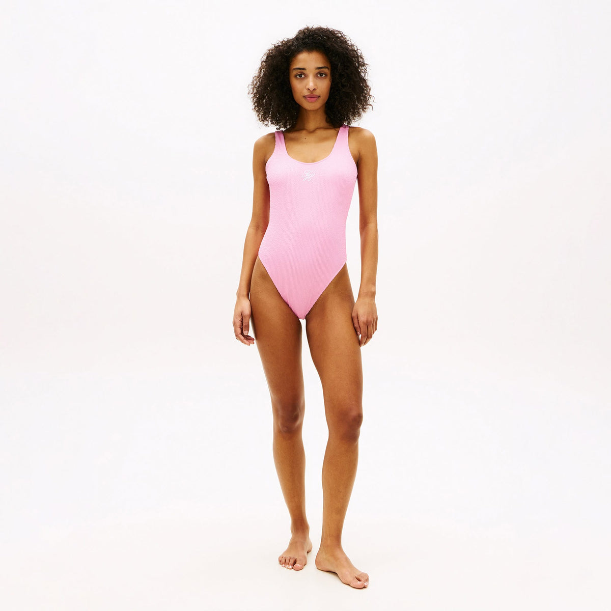 Tommy Hilfiger Texture Kadın Pembe Mayo