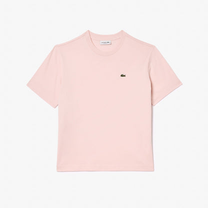 Lacoste Kadın Relaxed Fit Bisiklet Yaka Pembe T-shirt