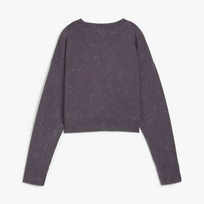 Puma Dare To Relaxed Washed Crew Kadın Gri Sweatshirt