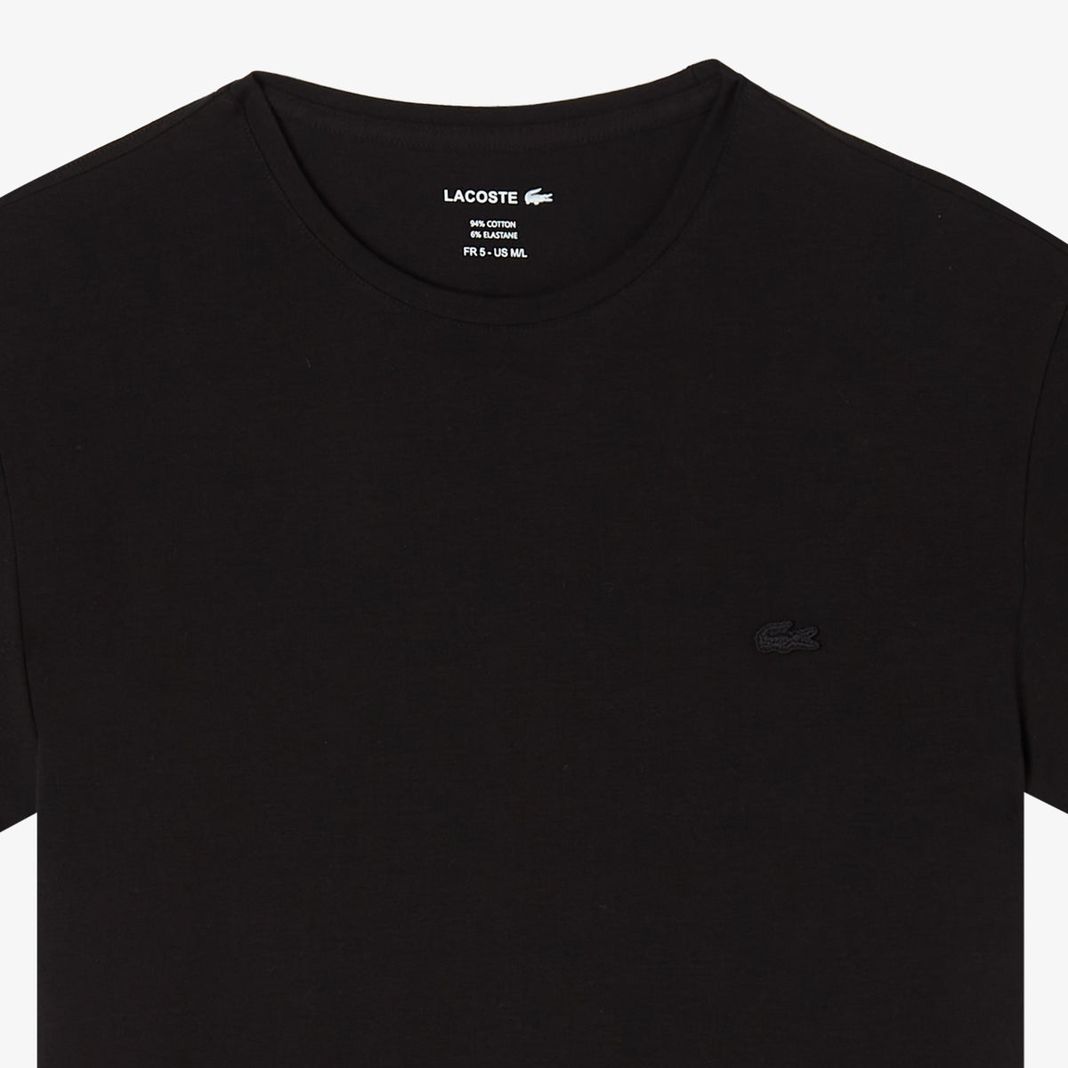Lacoste Erkek Slim Fit Bisiklet Yaka Siyah T-shirt