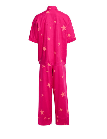 Saf Pamuklu Desenli Pijama Takımı