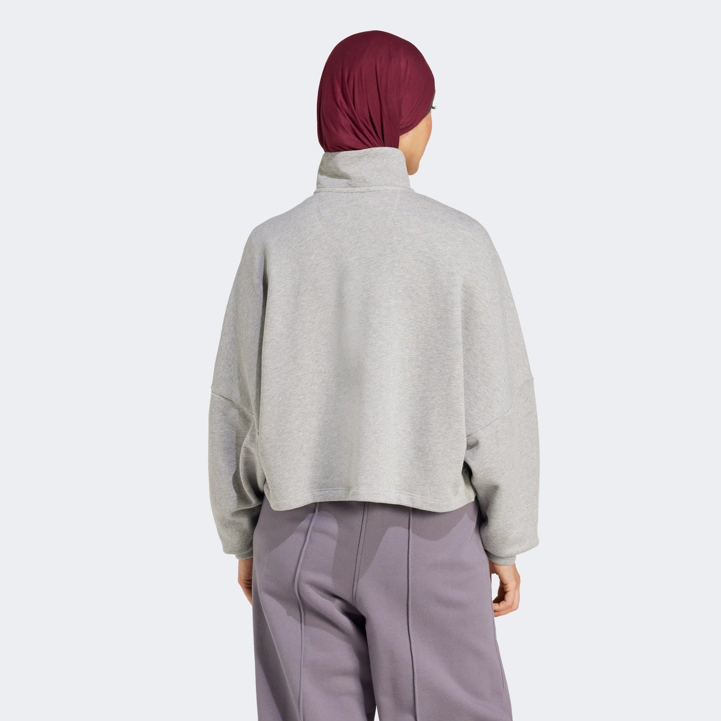 Adidas Essentials Fleece Kadın Gri Sweatshirt