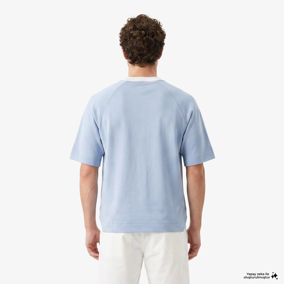 House Of Superstep X Lacoste Kapsul Koleksiyon Erkek Mavi T-shirt