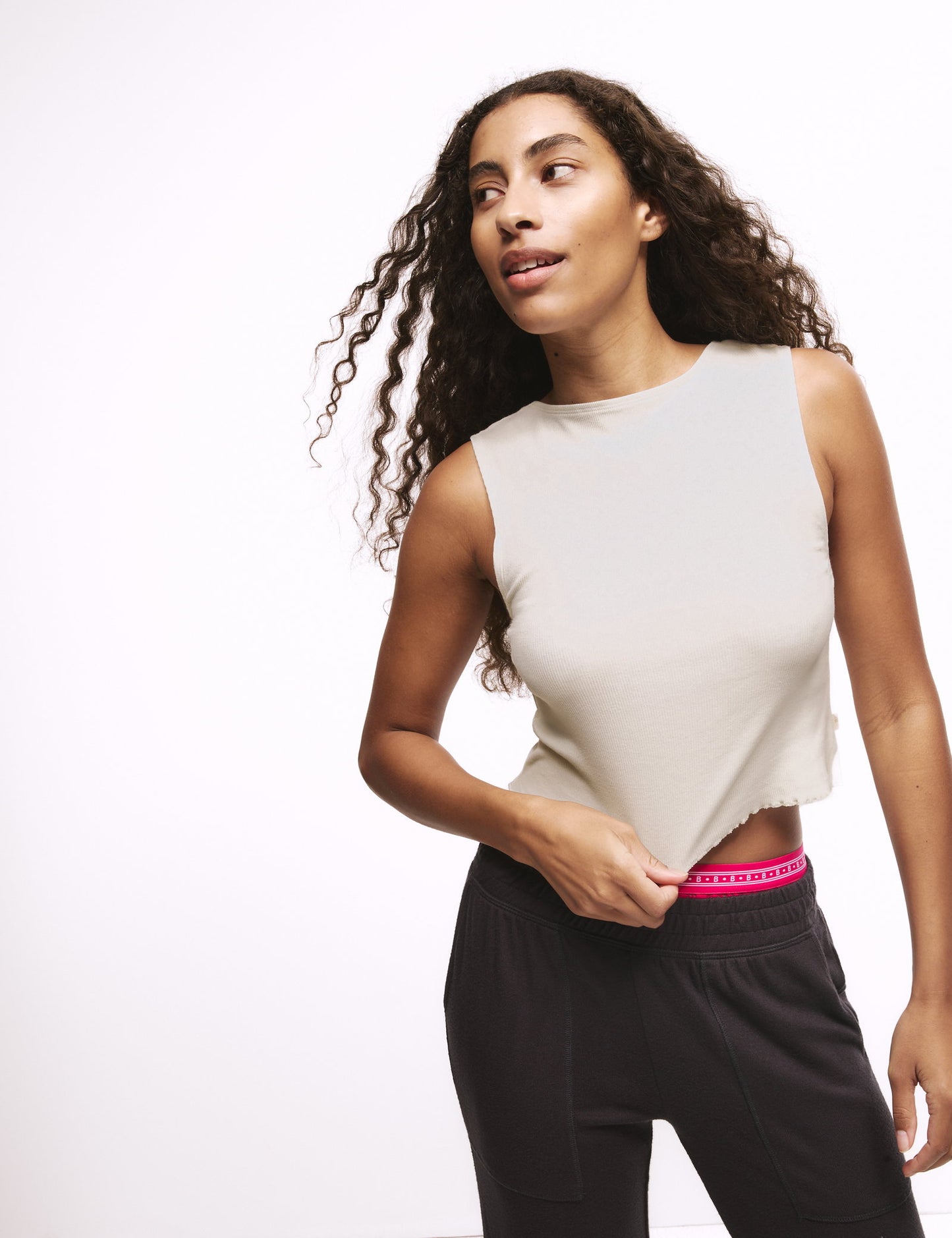 Pamuklu Ribanalı Crop Pijama Üstü