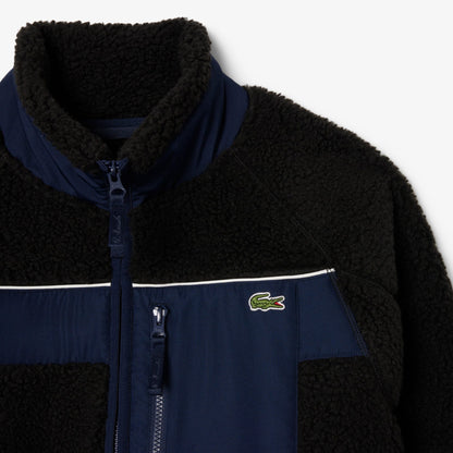 Lacoste Erkek Regular Fit Fermuarlı Renk Bloklu Siyah Mont