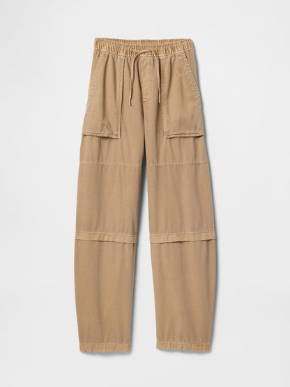 Kahverengi Mid Rise Easy Utility Barrel Pantolon