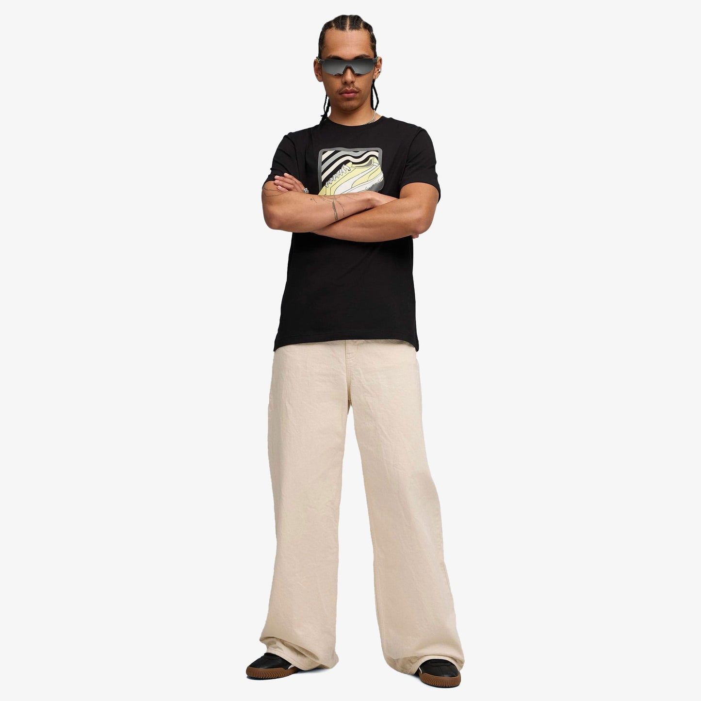 Puma Graphic Erkek Siyah T-shirt