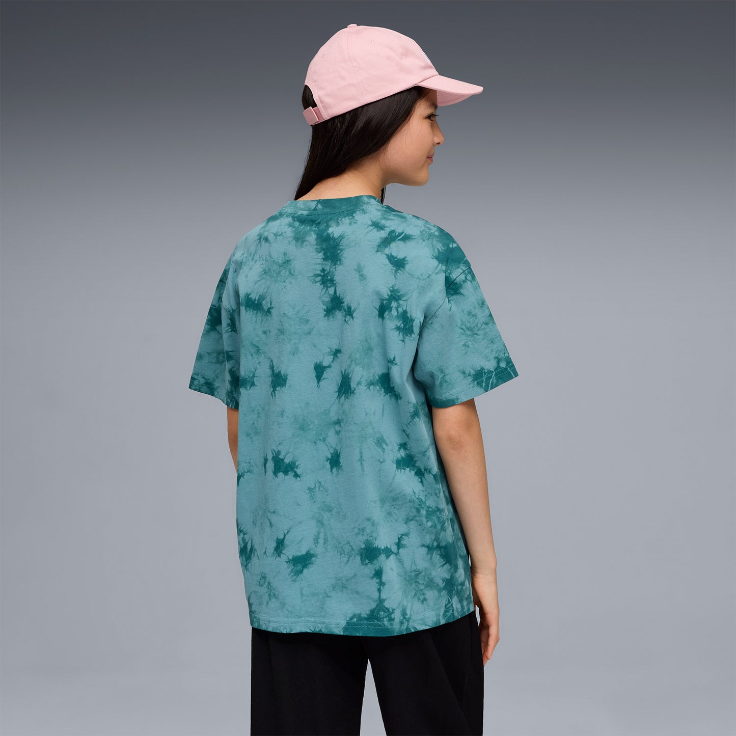 Puma Essentials Relaxed Tie-dye Çocuk Yeşil T-shirt