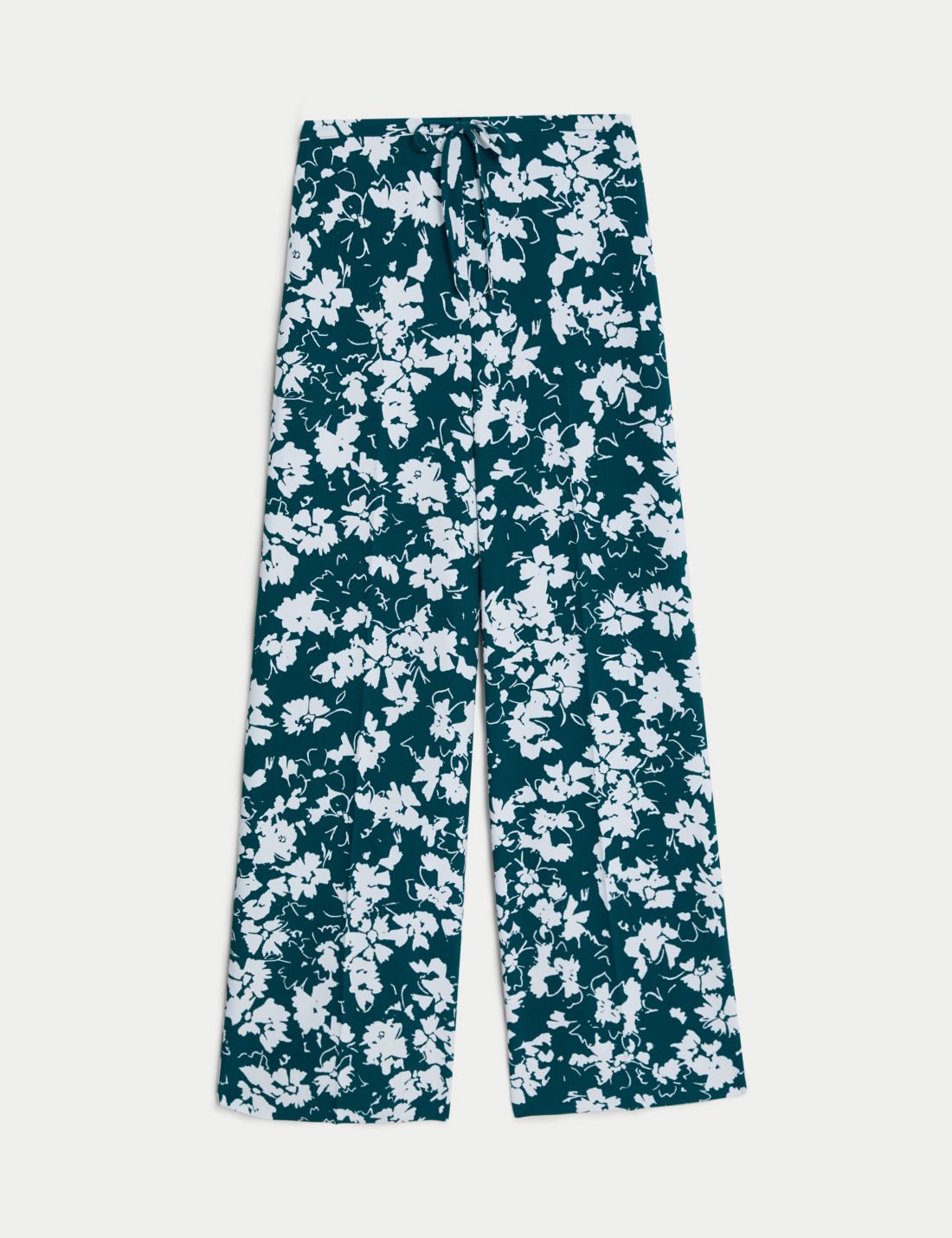 Çiçek Desenli Wide Leg Pantolon