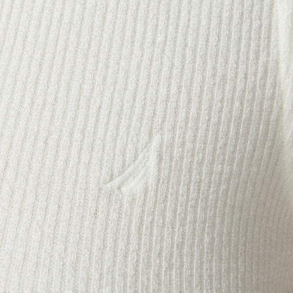 Nautica Kadın Krem Regular Fit Kolsuz Polo Yaka T-shirt