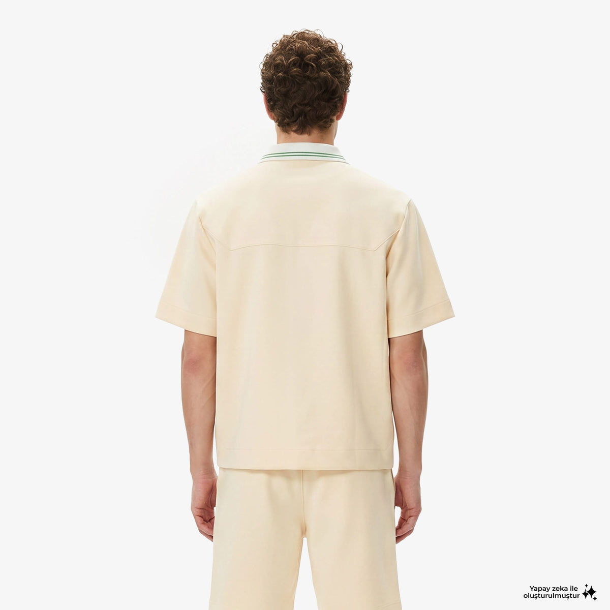 House Of Superstep X Lacoste Kapsul Koleksiyon Erkek Bej Gömlek