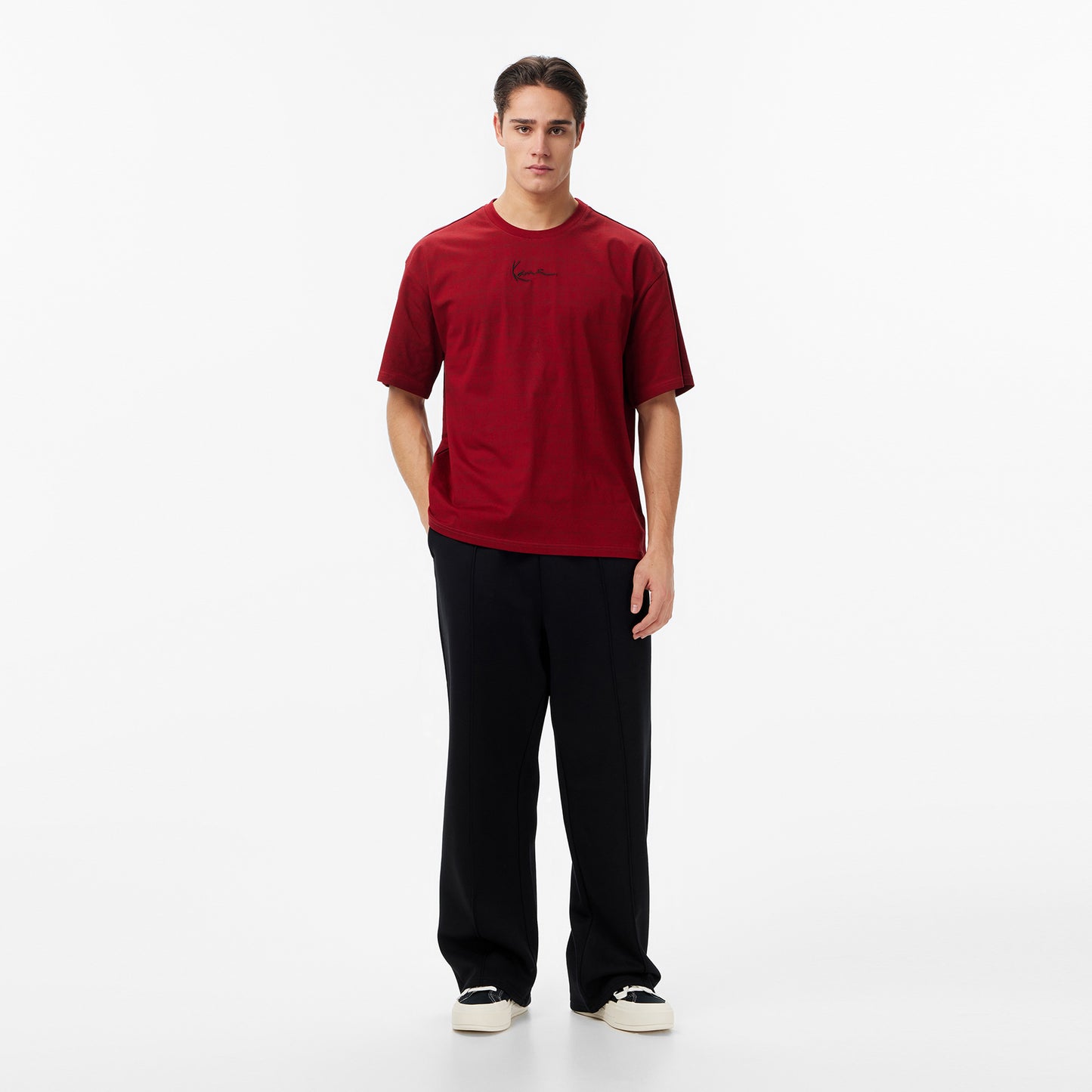 Karl Kani Signature Straight Leg Erkek Siyah Eşofman Altı