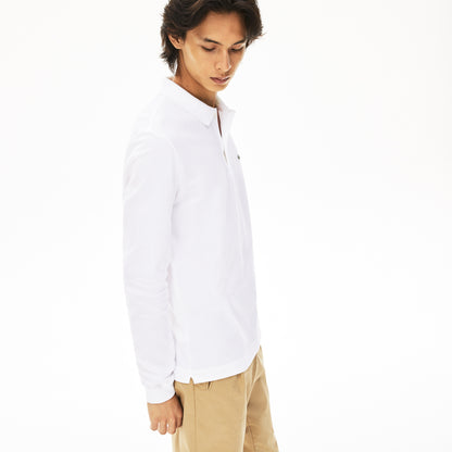 Lacoste Erkek Slim Fit Uzun Kollu Beyaz Polo