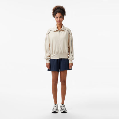 Nautica Kadın Ekru Regular Fit Dik Yaka Sweatshirt