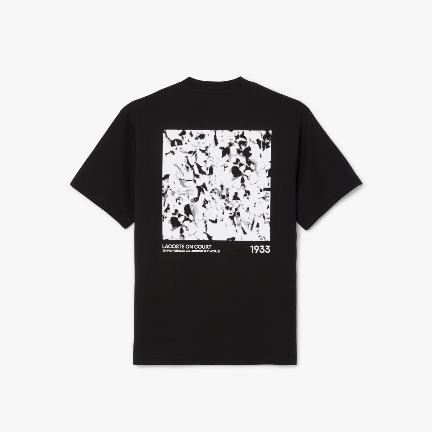 Lacoste Print Motif Erkek Siyah T-shirt