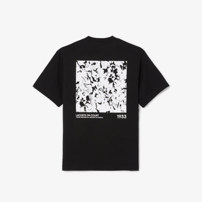 Lacoste Print Motif Erkek Siyah T-shirt
