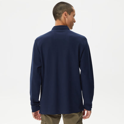 Nautica Erkek Lacivert Classic Fit Uzun Kollu Polo Yaka T-shirt