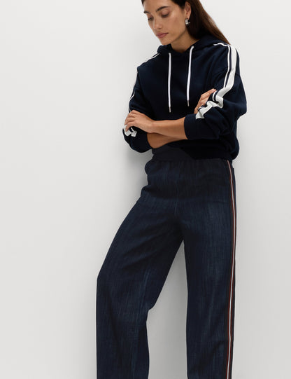 Denim Geniş Paça Pantolon