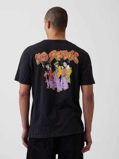 Siyah Tlc Relaxed Grafik Baskılı T-shirt