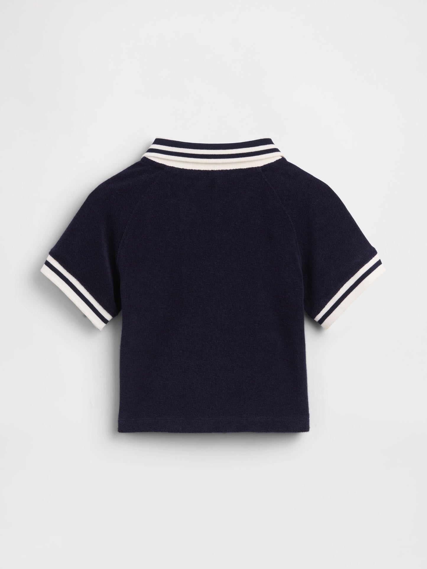 Lacivert Havlu Terry Polo T-shirt