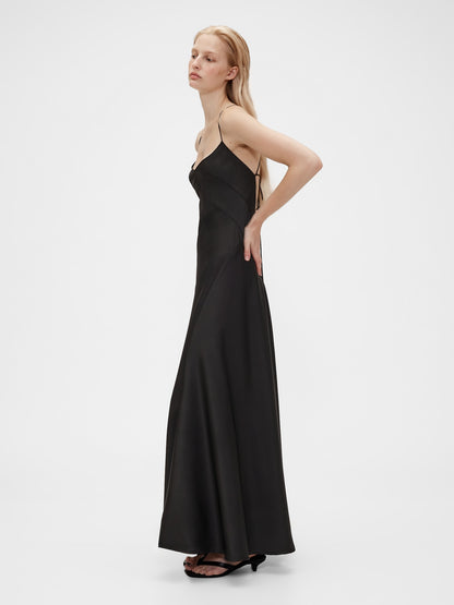 Siyah Gapstudio Saten Slip Elbise