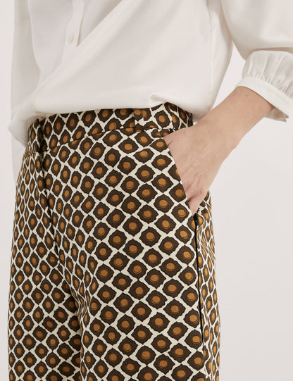 Jaeger Geometrik Desenli Wide Leg Pantolon