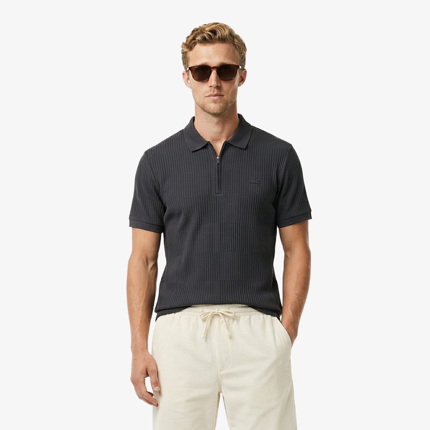 Lacoste Regular Fit Erkek Gri Polo