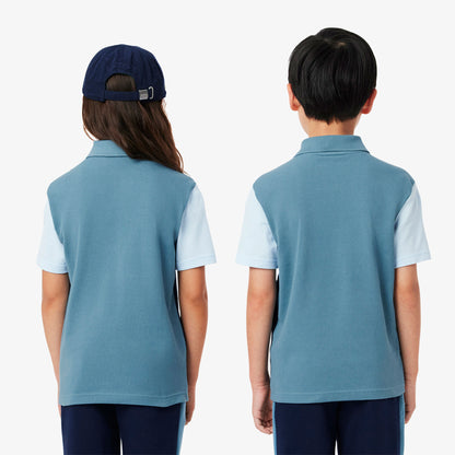 Lacoste Çocuk Renk Bloklu Lacivert Polo