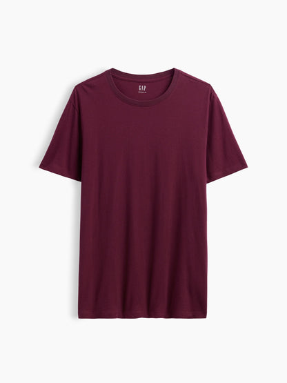 Mor Klasik Bisiklet Yaka T-shirt