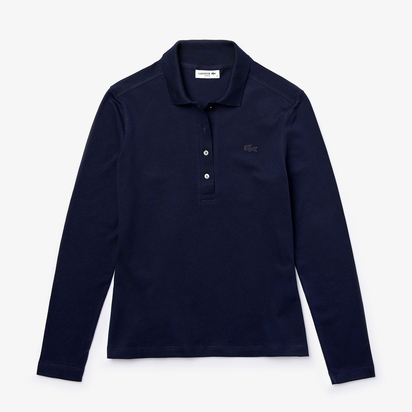Lacoste Kadın Slim Fit Uzun Kollu Lacivert Polo
