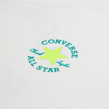 Converse Conjunto Essential Çocuk Beyaz/yeşil Şort Takım