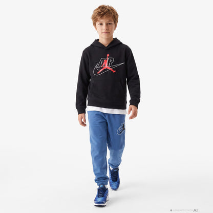 Jordan Mj Jumpman Air Hooded Çocuk Siyah Sweatshirt
