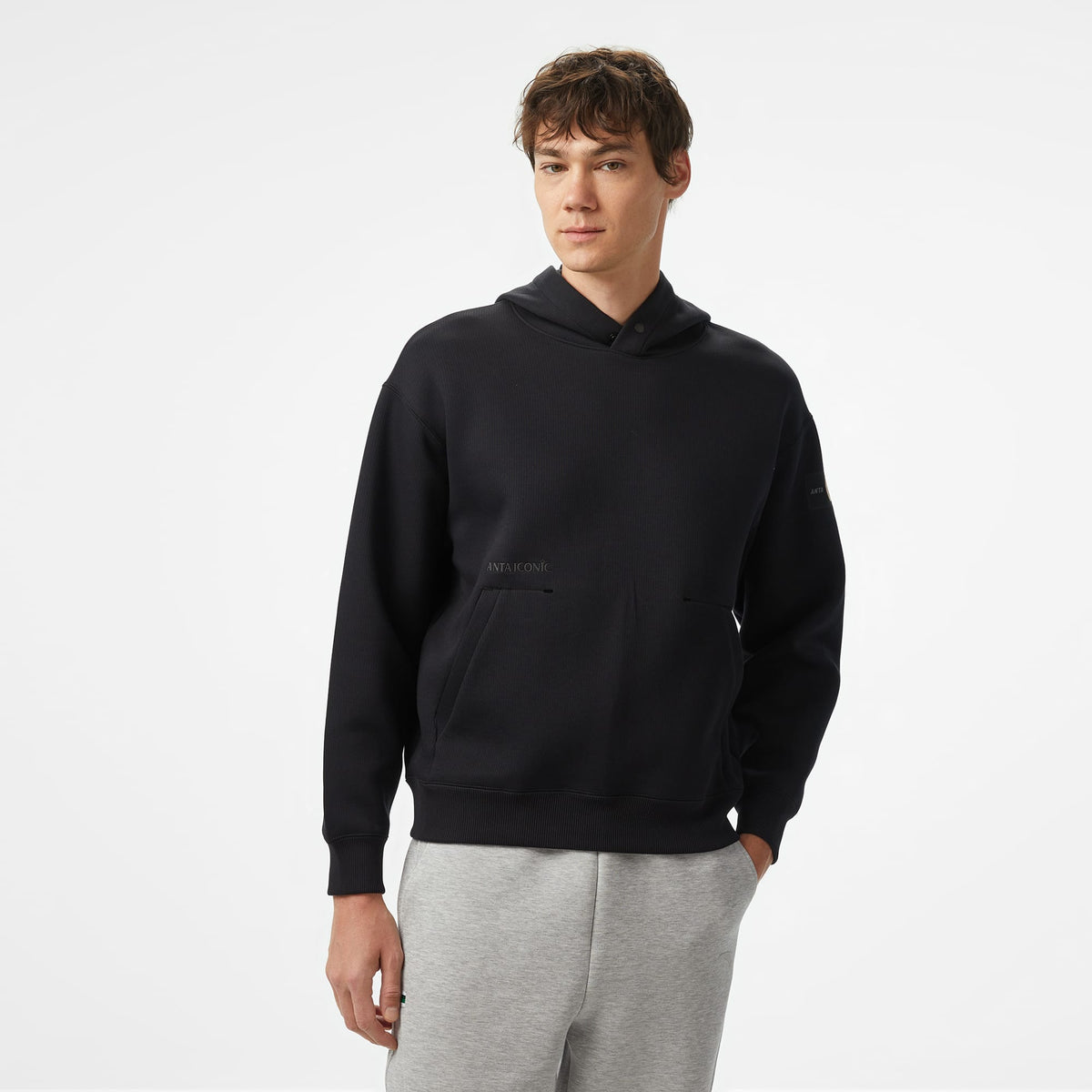 Anta Iconic Erkek Siyah Hoodie