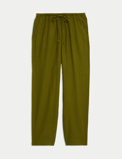 Tapered Fit Keten Pantolon