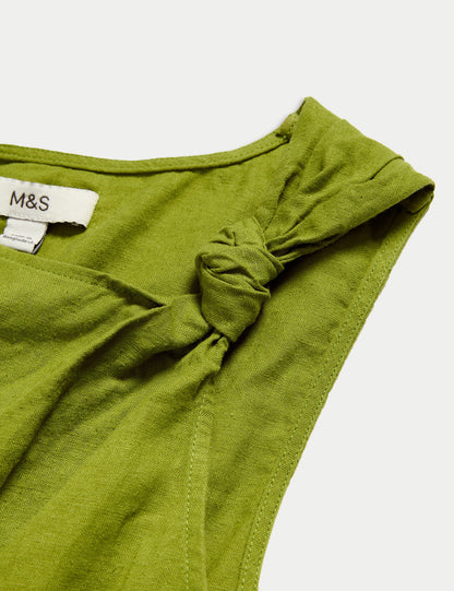 Twist Linen Top