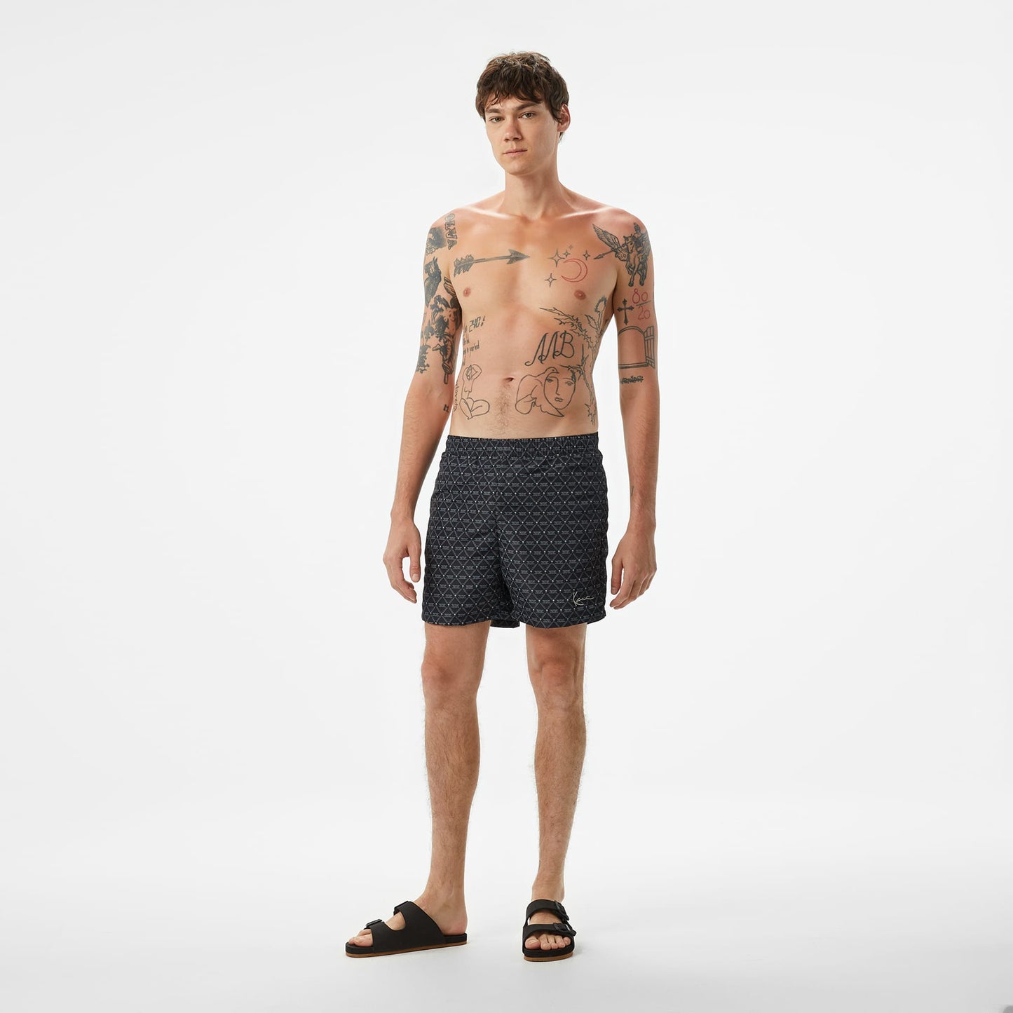 Karl Kani Signature Swim Erkek Siyah Deniz Şortu