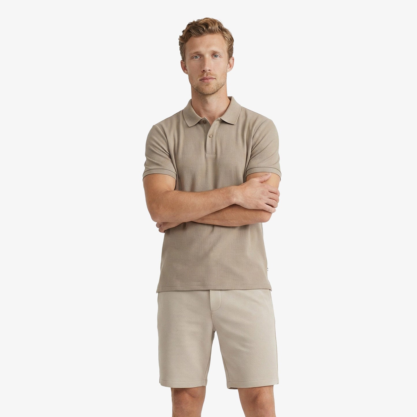 Nautica Erkek Bej Regular Fit Polo Yaka T-shirt