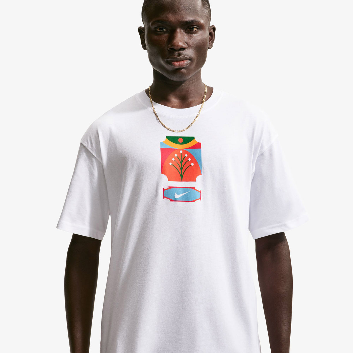 Nike Sportswear Palm Tree Erkek Beyaz T-shirt