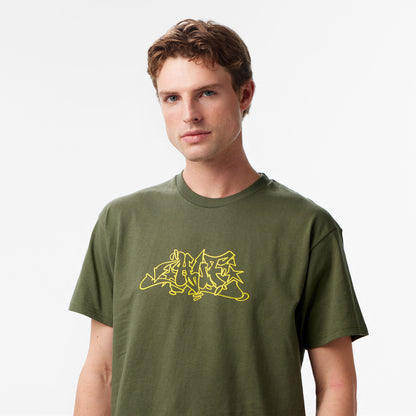 Huf Outline Erkek Gri T-shirt