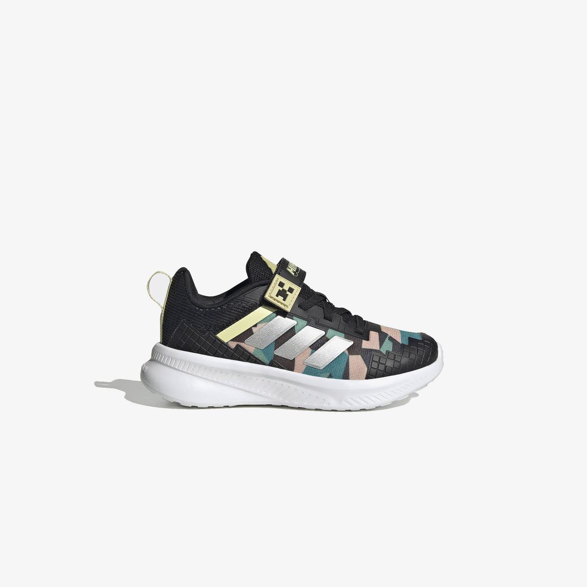 Adidas Minecraft Fortarun Elastic Lace Çocuk Siyah Koşu Ayakkabısı