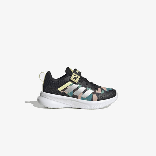 Adidas Minecraft Fortarun Elastic Lace Çocuk Siyah Koşu Ayakkabısı