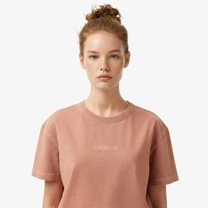 Lacoste Regular Fit Kadın Pembe T-shirt