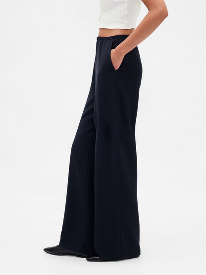 Lacivert Easy Wide-leg Pantolon