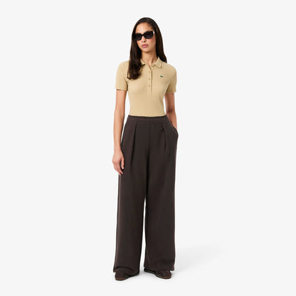 Lacoste Kadın Wide Leg Kahverengi Eşofman Altı