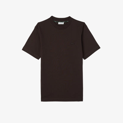 Lacoste Erkek Relaxed Fit Bisiklet Yaka Kahverengi T-shirt