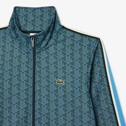 Lacoste Regular Fit Fermuarlı Monogram Erkek Yeşil Sweatshirt