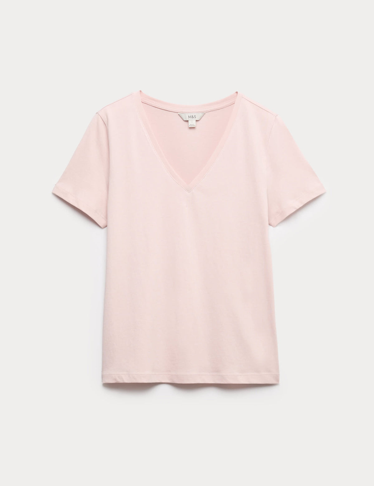 Pamuklu V Yaka T-shirt